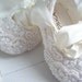 Ultimate Baby Ballet,  Ivory Slipper Shoes, Flower Girl Shoes, Toddler Flats, Bobka Shoes by BobkaBaby
