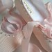 Baby Ballet Shoes,Vintage Pink Taffeta, 'Juliette', Ballet Slippers, Flower Girl, Baby Girl,Toddler Flats,  Bobka Shoes by BobkaBaby