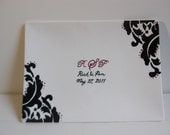 Custom Wedding Signature Guestbook Platter - Personalized in Damask