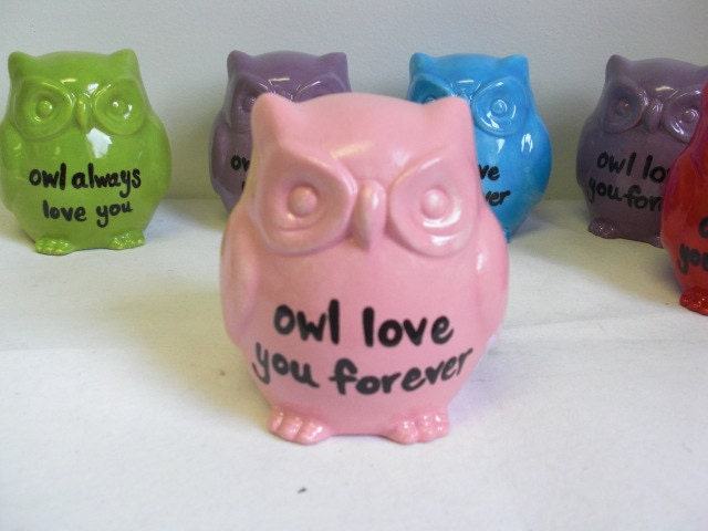 Mother's Day Ceramic Owl Figurine - Owl Love You Forever