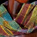 Hand Woven Jewel Toned Chenille Scarf, Handwoven Plaid Scarf