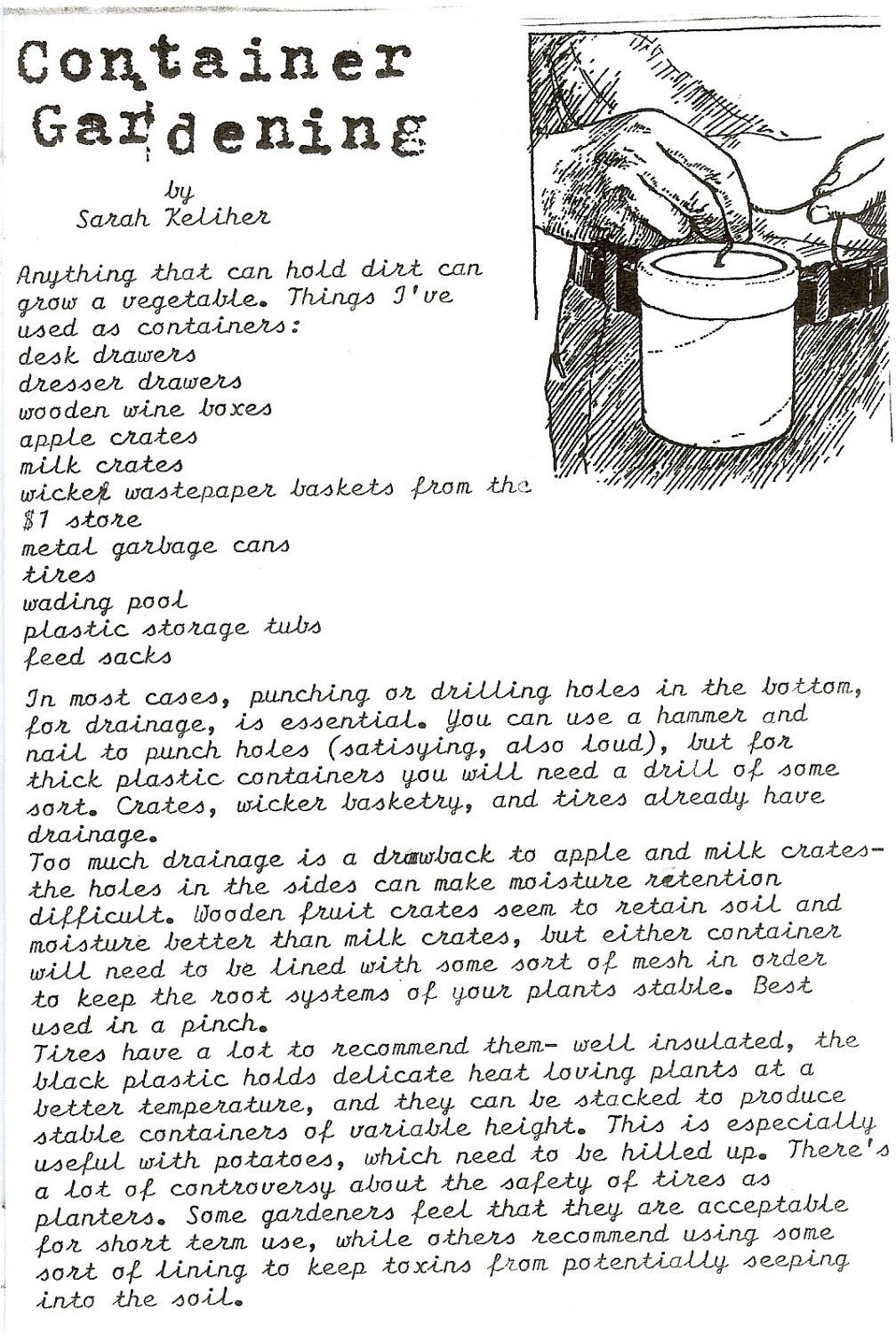 Growing Things: A Guide for Beginning Gardeners (Zine)