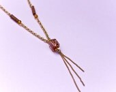 Pink Charm Necklace, Vintage Pendant necklace