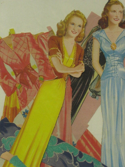 Fabulous 1950s Lady Paper Doll -- cut outs -- in protective plastic