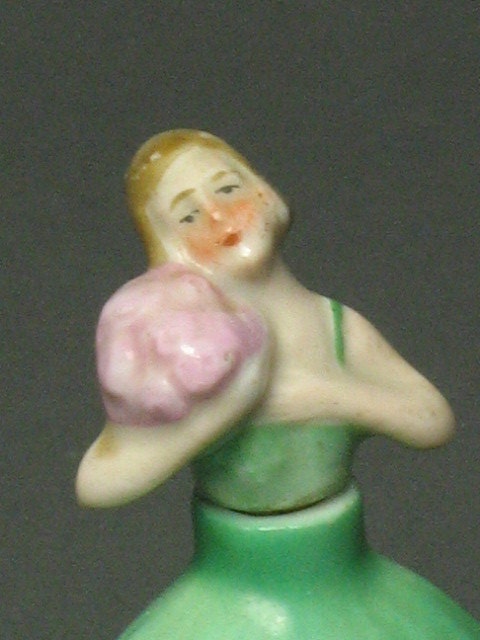 Well known documented Art Deco LADY PERFUME BOTTLE  -- collectible from Germany - Marked