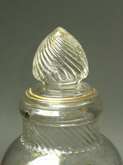 RARE Antique -- My Grandmother's LARGE Pedestal Apothacary Jar from the General Store - 1940s-50s