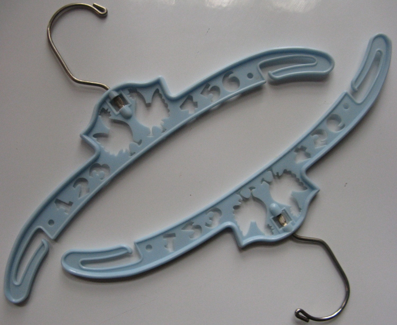 Vintage Plastic Childrens Hanger Hen Baby Blue