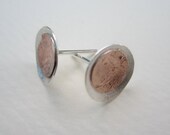 Stud Earrings - Sterling Silver and Gold Handmade from Israel