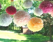 50 Large Tissue Poms .....ON SALE.....Pick your colors