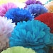 Set of 80 Tissue Paper Poms.....Wedding Reception / Party Decoration / Bar Mitzavah / Birthday .