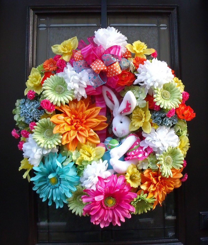 Easter Wreath, Spring Wreaths, Bunny Wreath, Conni, Spring Door Wreath, Easter Decoration, Front Door Wreath