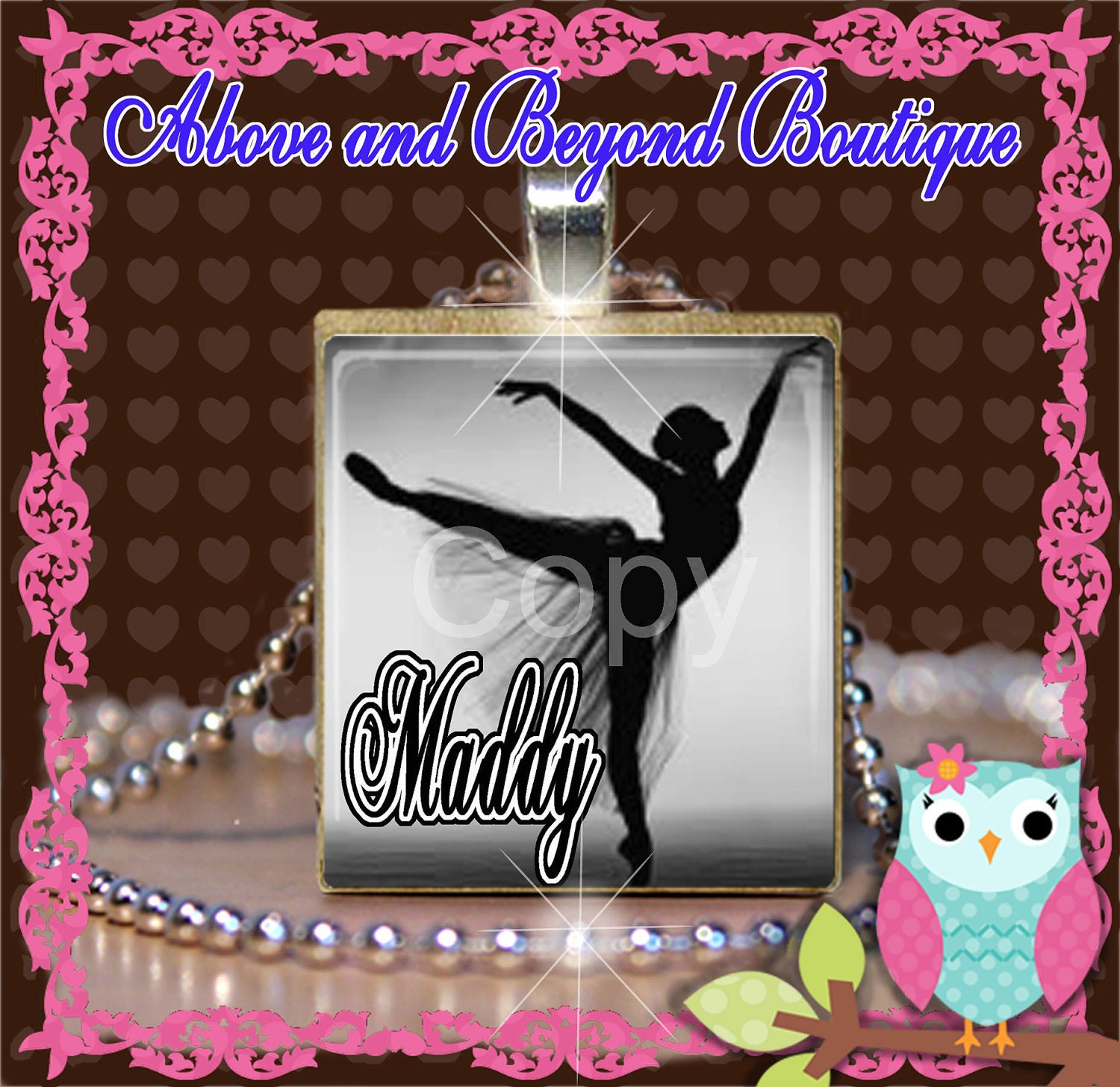 Custom Ballet Name Initail Eat Sleep Pray Your Choice  Scrabble Tile Pendant Image 347