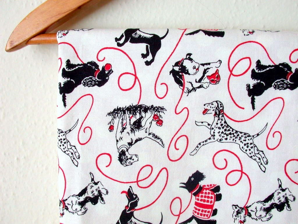 Cotton Baby Receiving Blanket - Retro Dogs