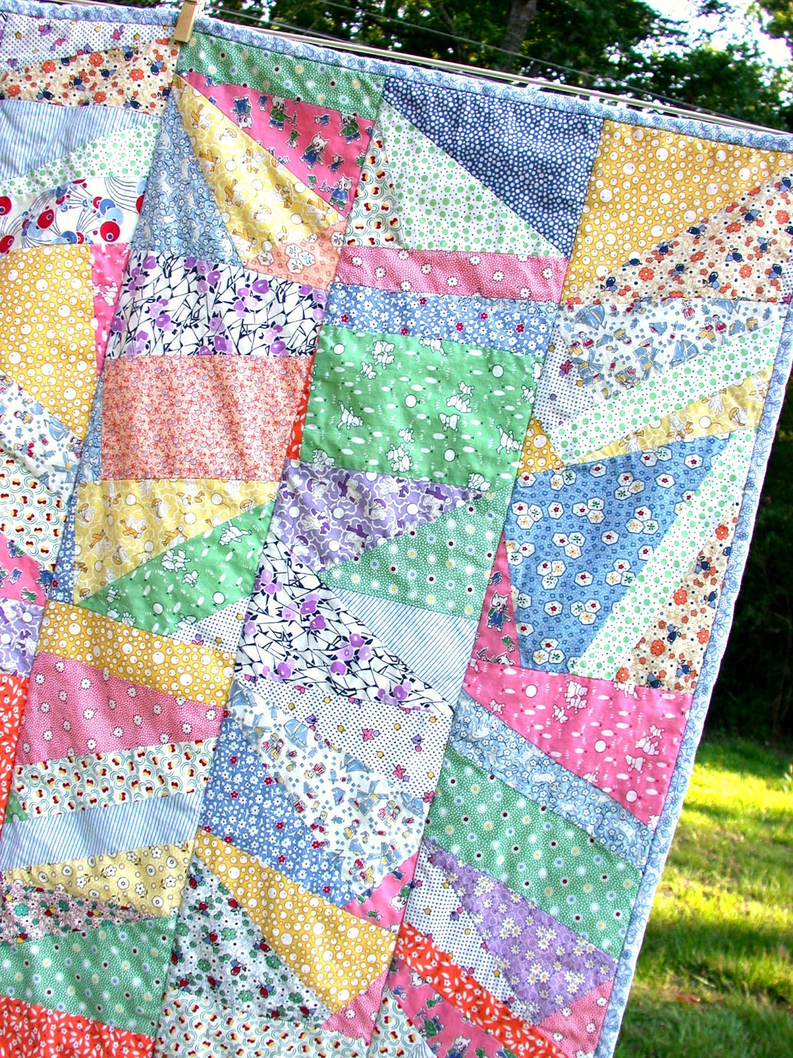 Patchwork Baby Quilt - Flying Flags