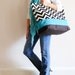 Extra Large Beach Bag // Tote in Black and Cream Chevron