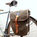 Deluxe Waxed City Panniers - Brown Waxed Canvas / Leather