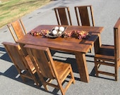 Distressed Stained Dining Set