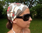 Cotton Yoga Headband - Amy Butler Bandana Morning Glory in Linen fabric