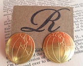 North and South America Globe Gold Earrings