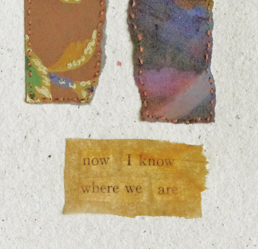 Mixed Media Collage on Handmade Paper / Fragments no.7
