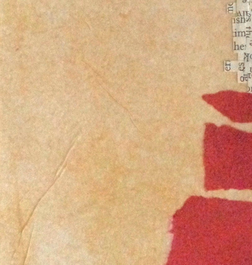 Abstract Collage With Text Bits On Teabag  / Daily Drawing, October 25, 2011