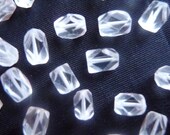Bead, Quartz Crystal (natural), 7x5mm, Faceted Rectangle Pkg of 12