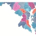 Maryland Map Illustration