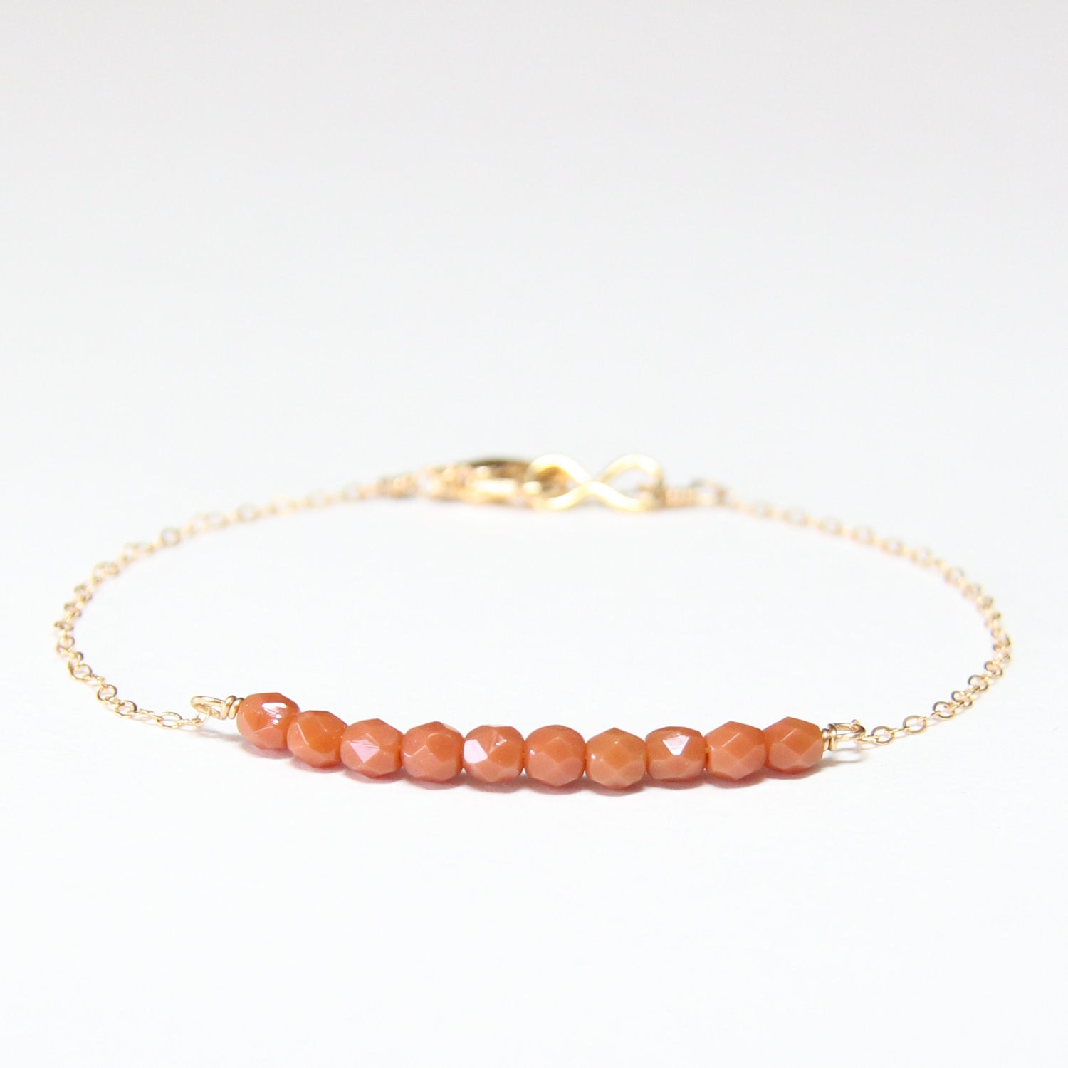 Beaded Bar Bracelet - Brown