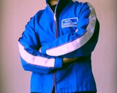 Vintage blue workmans jacket, Regency Communications, uniform, mens large