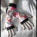 Somewhere Over the Rainbow Arm Warmers - White Black Hearts Stars Soft Cotton Thermal - Lolita Steampunk Punk Rave Noir Running Cycling Goth