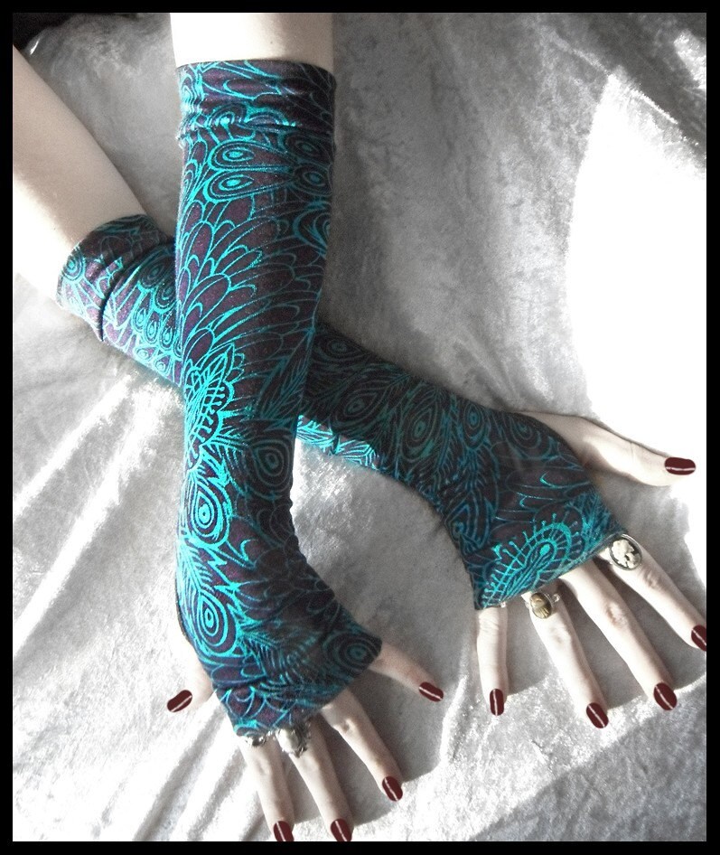 Blue Arm Warmers