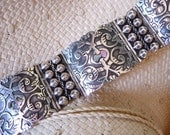 Mexican Eagle 2 vintage sterling panel cuff