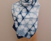 Indigo Dyed Cotton Scarf : Kikko