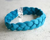 Braided Deer Leather Layering Bracelet Twisted add a charm band