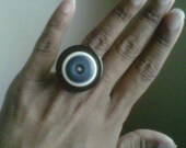 Mo' Better Blues - A Vintage Button Ring