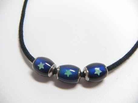 Mood Bead Necklace w/Glow in the Dark Stars