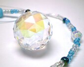 Small Crystal Ball SunCatcher or Car Charm - Aurora Borealis - Made to Order