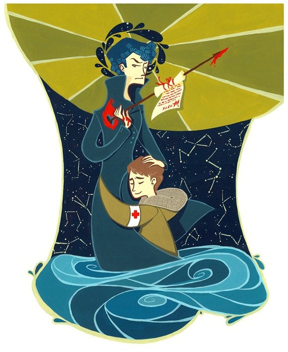 Coquette Constellations - Gouache Painting - Print