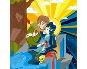 Sherlock Holmes - Hold My Heart - Gouache Painting - PRINT