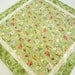 Green Floral Quilted Table Topper