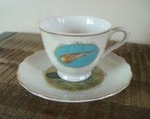 Vintage Souvenir Cup and Saucer from Arizona's Meteor Crater