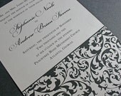 Damask Shimmer Wedding Invitation Sample