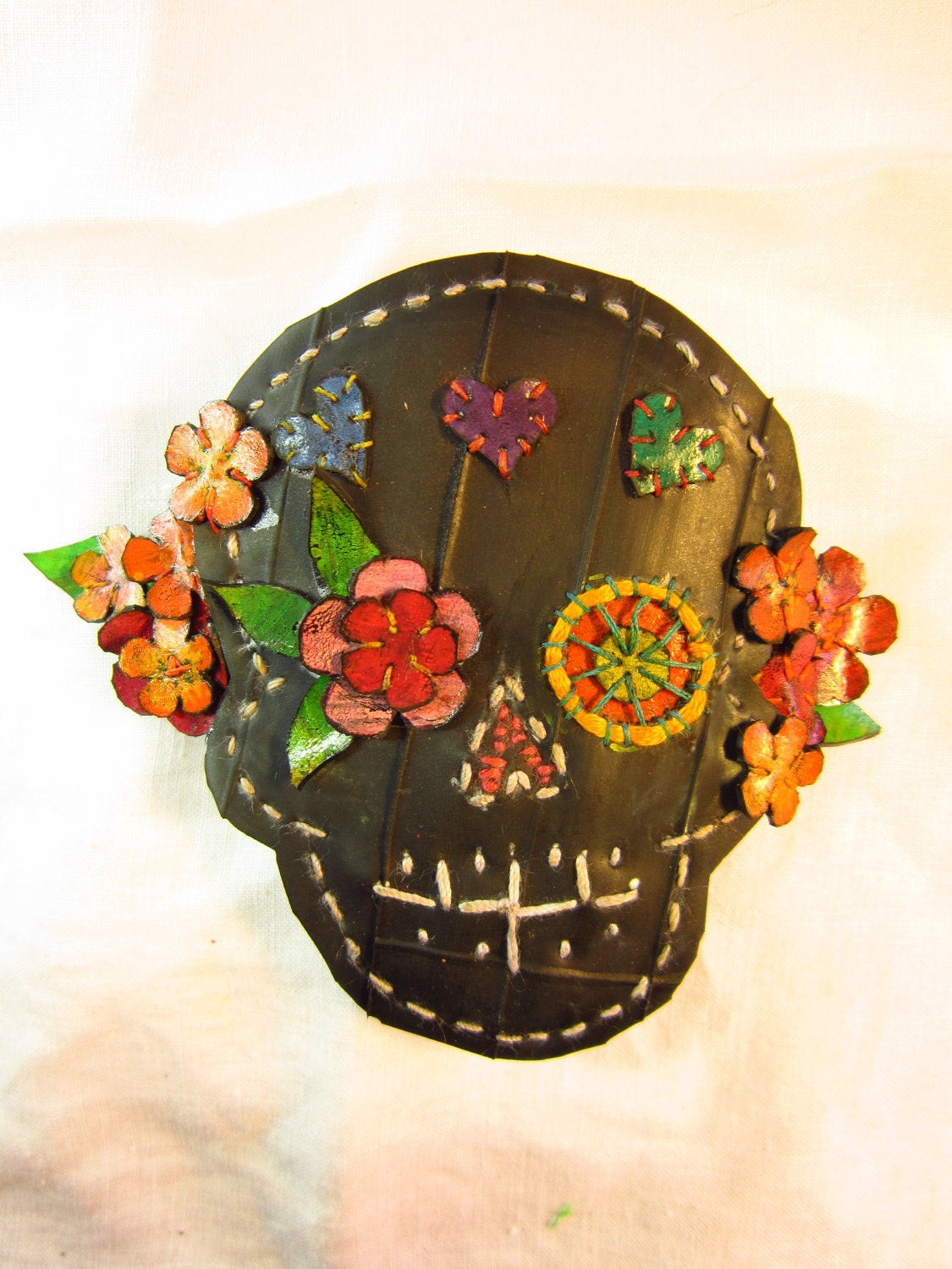 Sugar Skull hairclip commissioned by a client