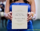 Classic Black and Gold Flourish Wedding Programs (Set of 100)