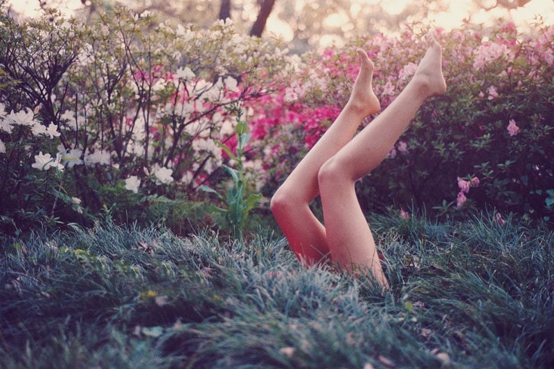 Flowers and legs