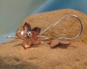 Flower Earring Copper Silver Mixed Metal Dangle Earring JJDLJewelryArt