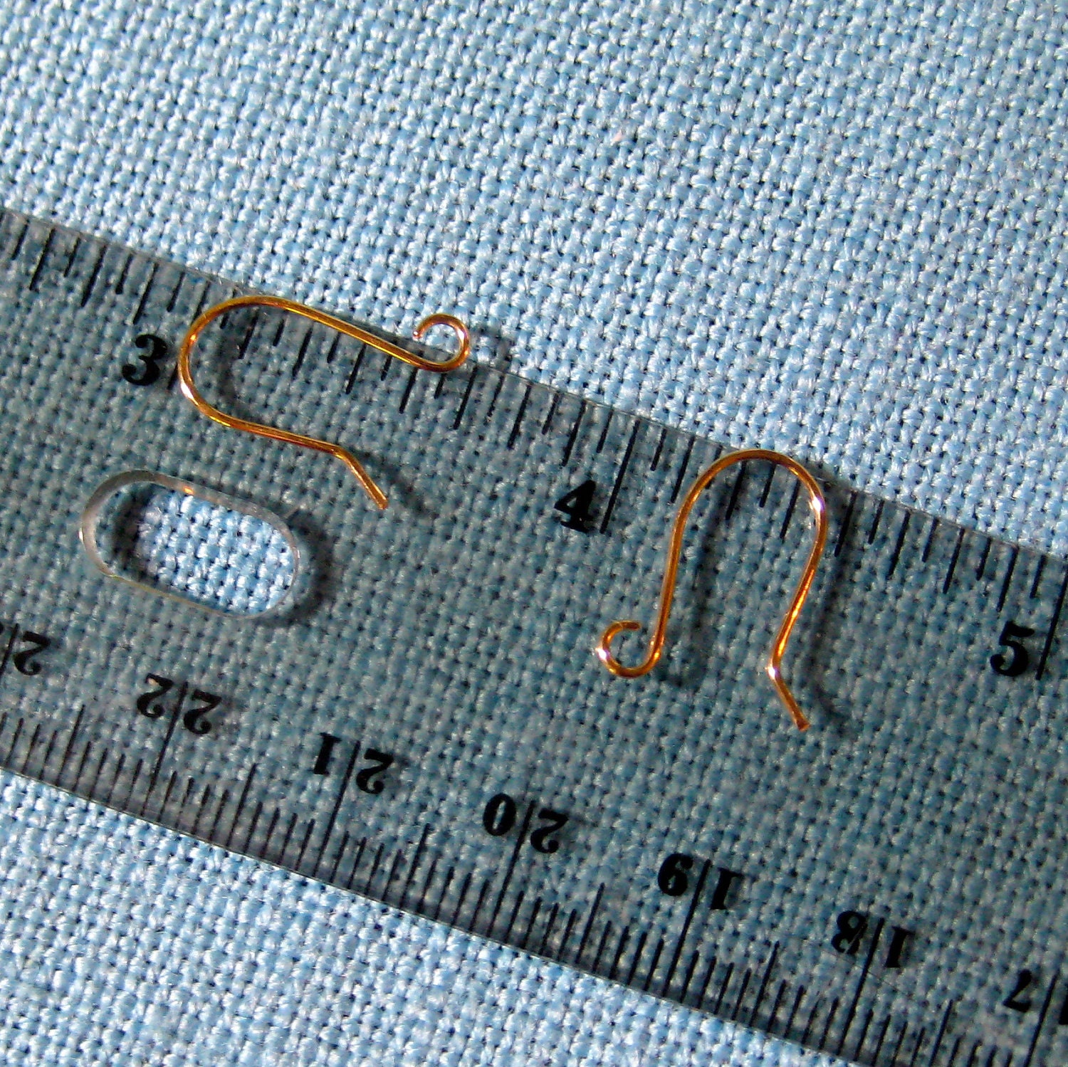 Solid 14k Gold Ear Wire Yellow or White Small 1 Pair Custom Earwires JJDLJewelryArt JJDL