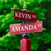Signs of Love 8x10 Inch Matted Personalized Photograph, You Choose Names for Sign, Unique Valentines Day, Anniversary, Wedding Gift