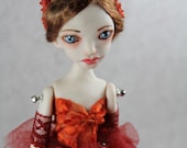 OOAK Art Doll Aurora made with polymer clay by hand