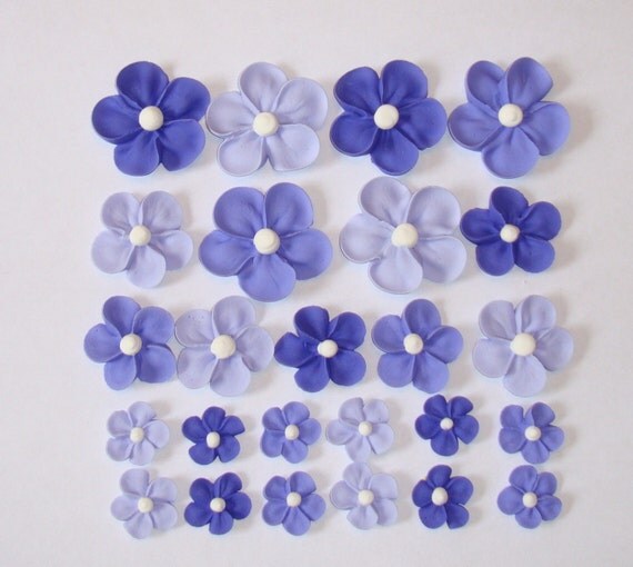 LOT of 150 Sugar Flowers three shades of purple Il_570xn
